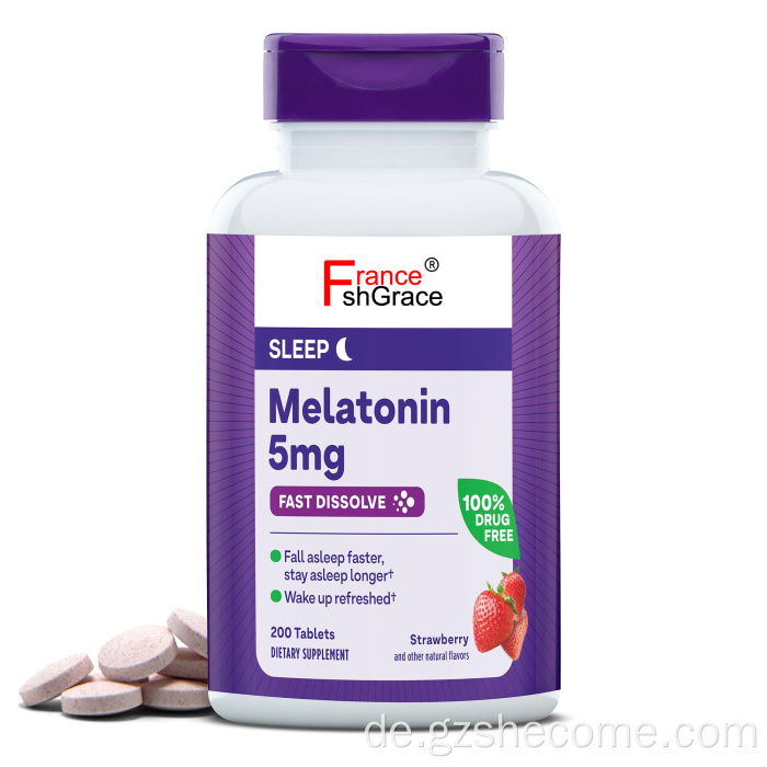 Melatoninkapseln für den erholsamen Schlaf schnell auflösen Melatonin